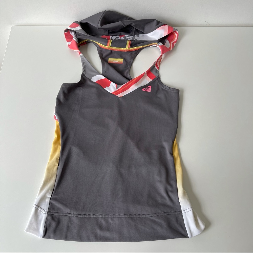 Roxy Athletix workout tank top with hood